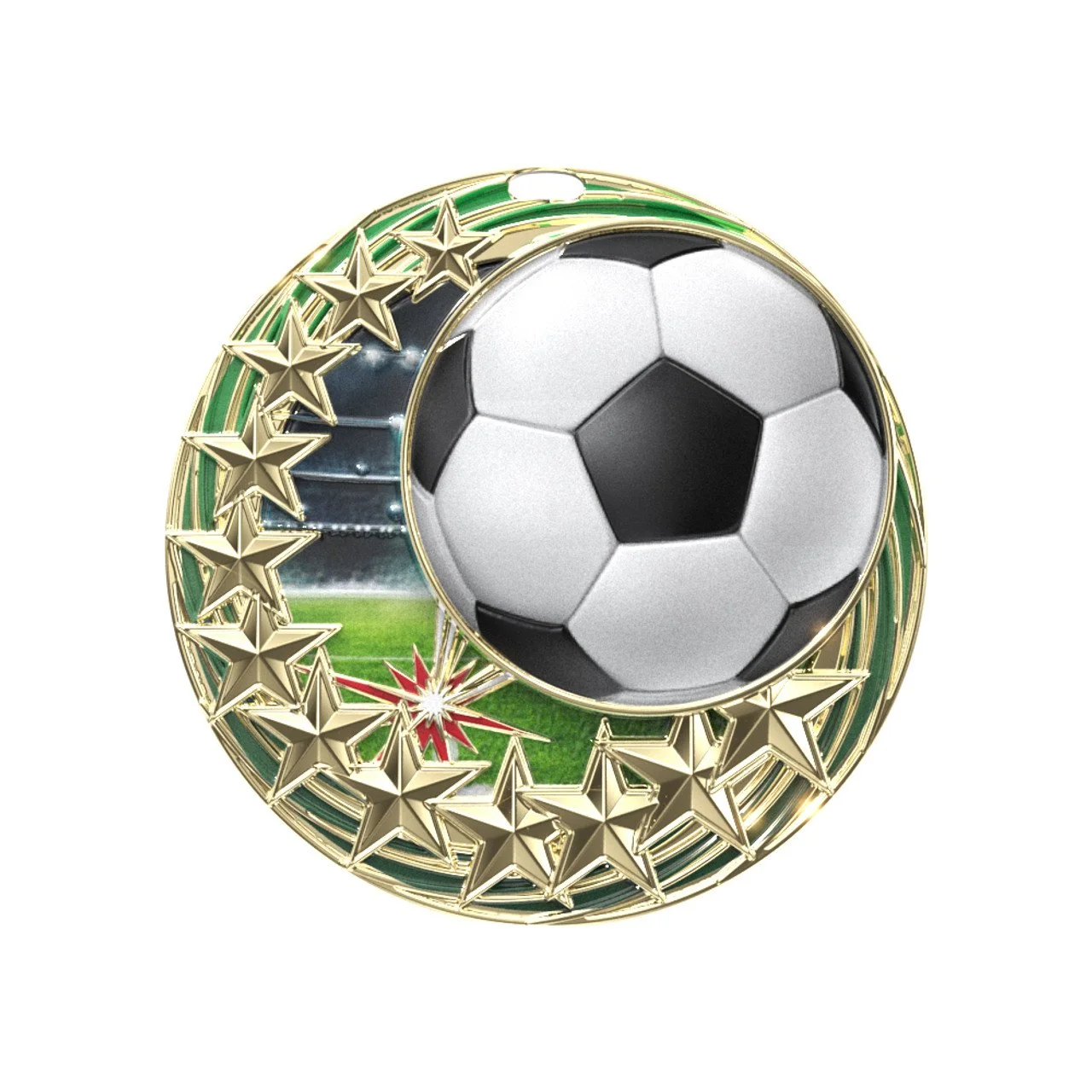 Star Blast Soccer Medal 2.25" (Includes Ribbon)