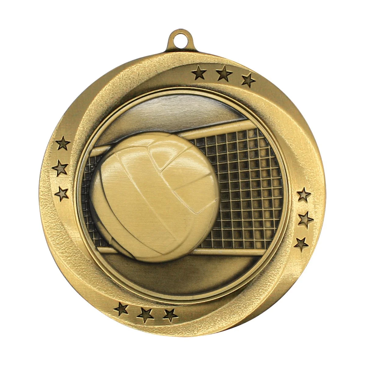 Matrix Series Volleyball Medal- 2 Sizes (Includes Ribbon)