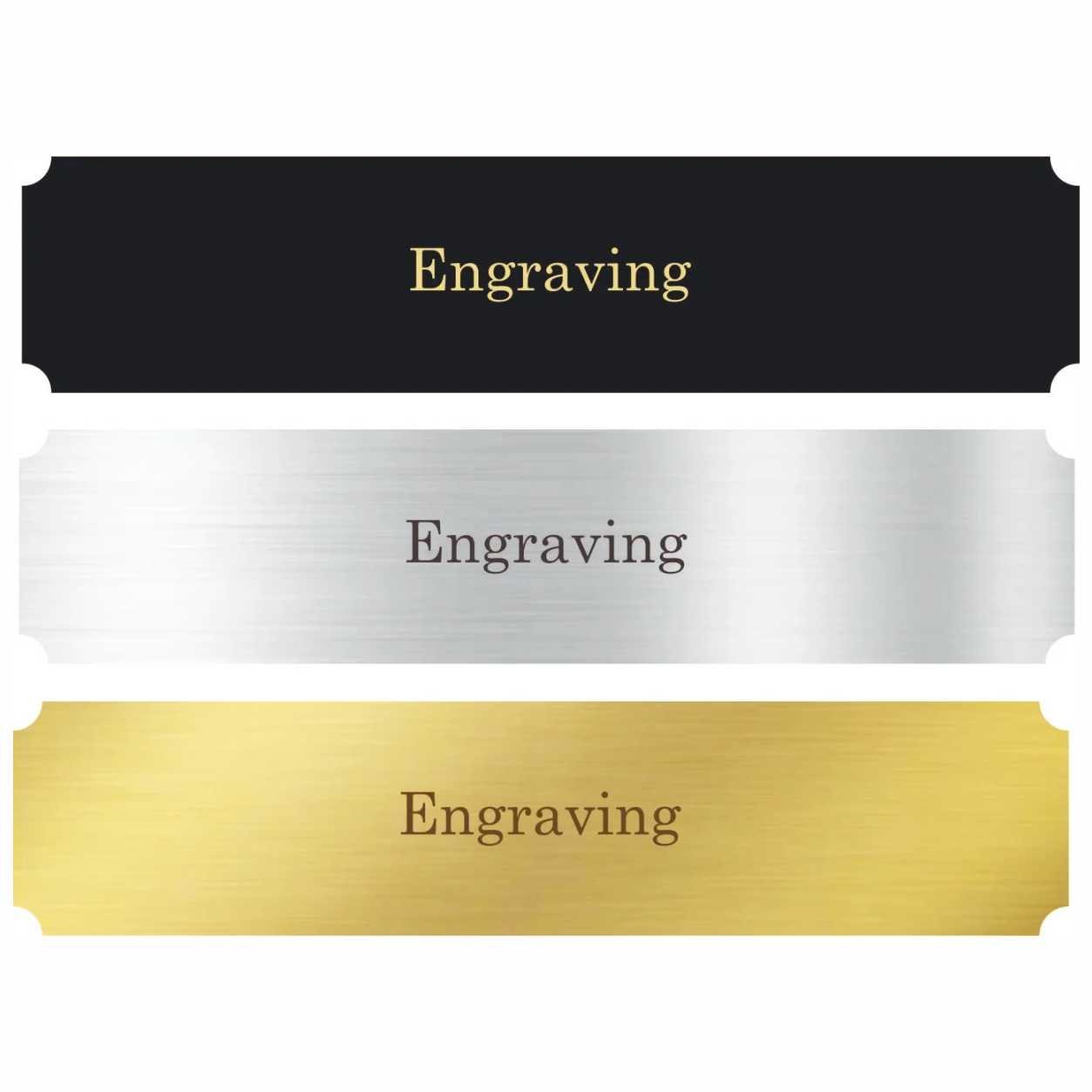 5" x 1"  Plate with Double sided tape (Includes Laser Engraving)