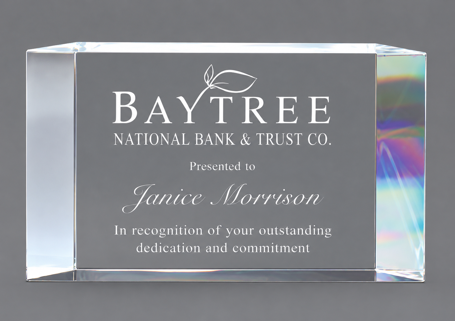 Free Standing Block Crystal Award