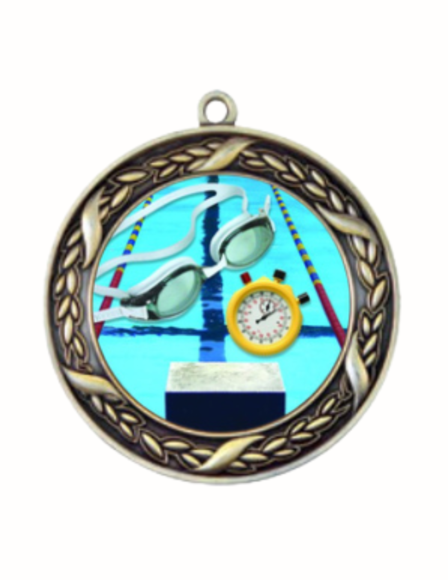 Coronet Swimming Medal 2.75" (Includes Ribbon)
