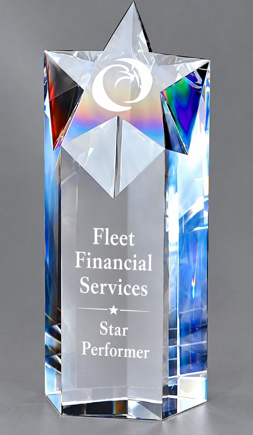 Crystal Star Column Award- 3 Sizes (Includes Engraving)