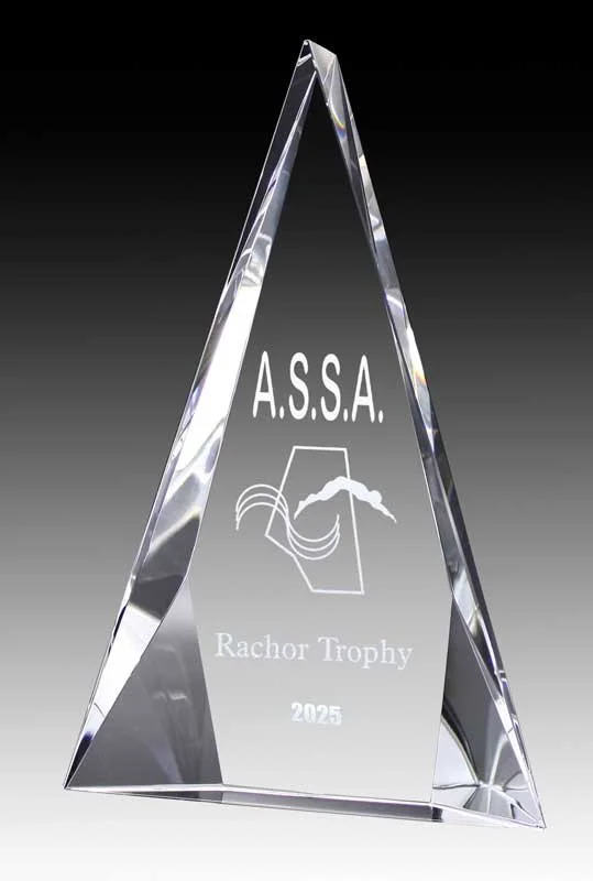 Crystal Pyramid Award- 2 Sizes (Includes Engraving)
