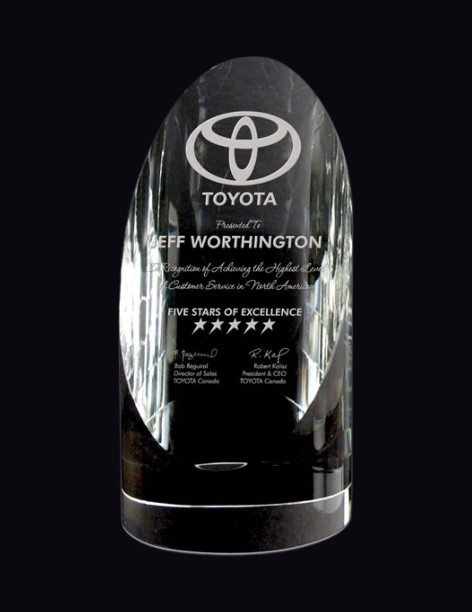 Exeter Crystal Award- 3 Sizes (Engraving Included)