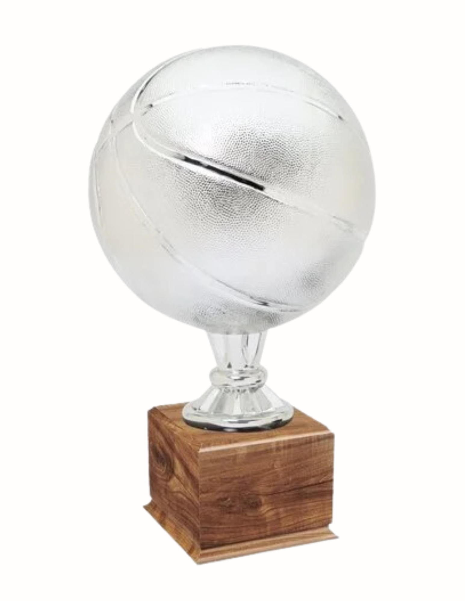 Silver Basketball Trophy 15"