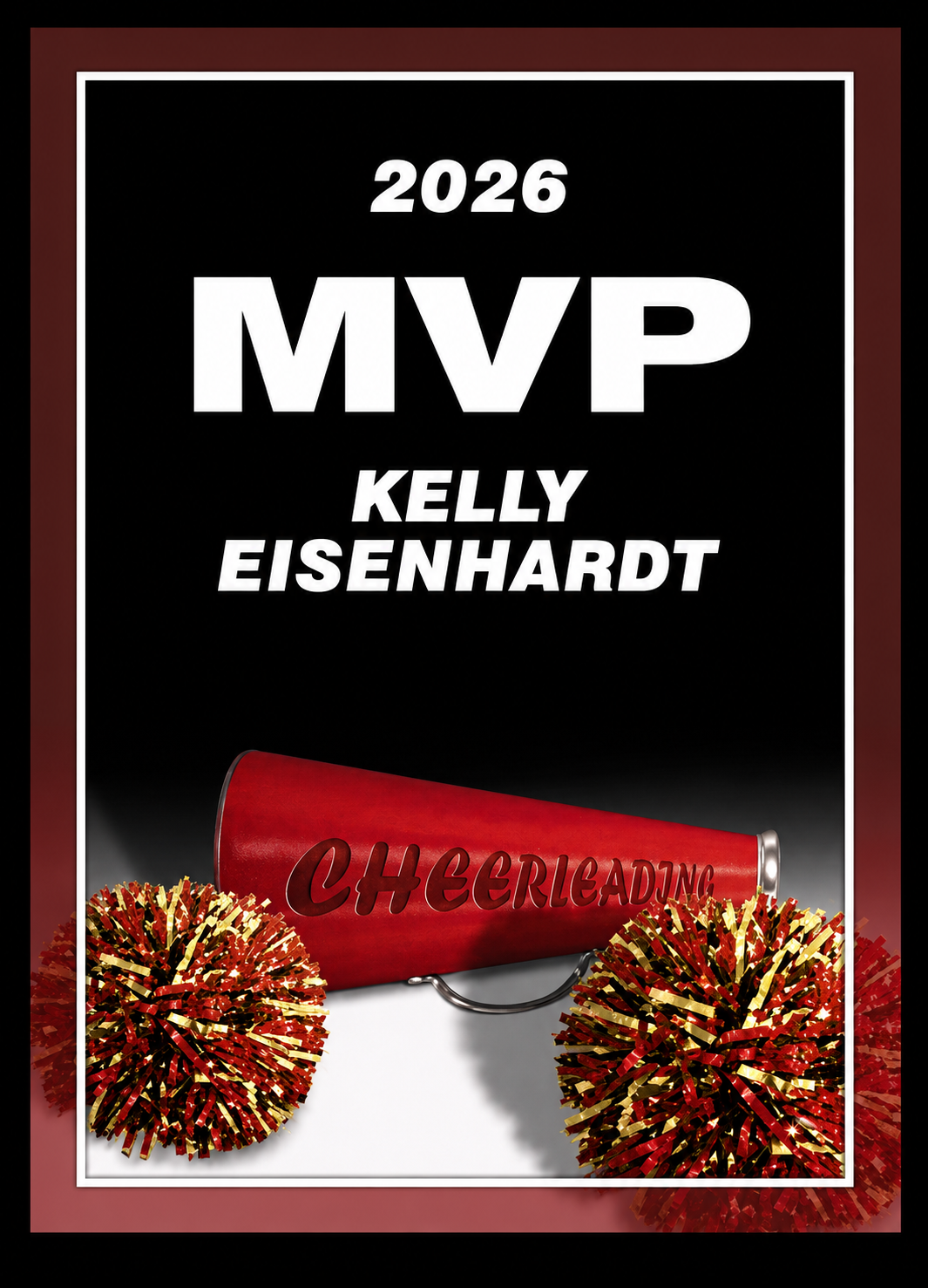 Graphic Cheerleading Plaque- 2 Sizes (Includes Engraving)