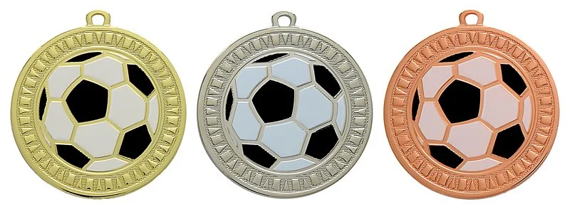 Soccer Iron Sunray Medal 2.125" (Includes Engraving)