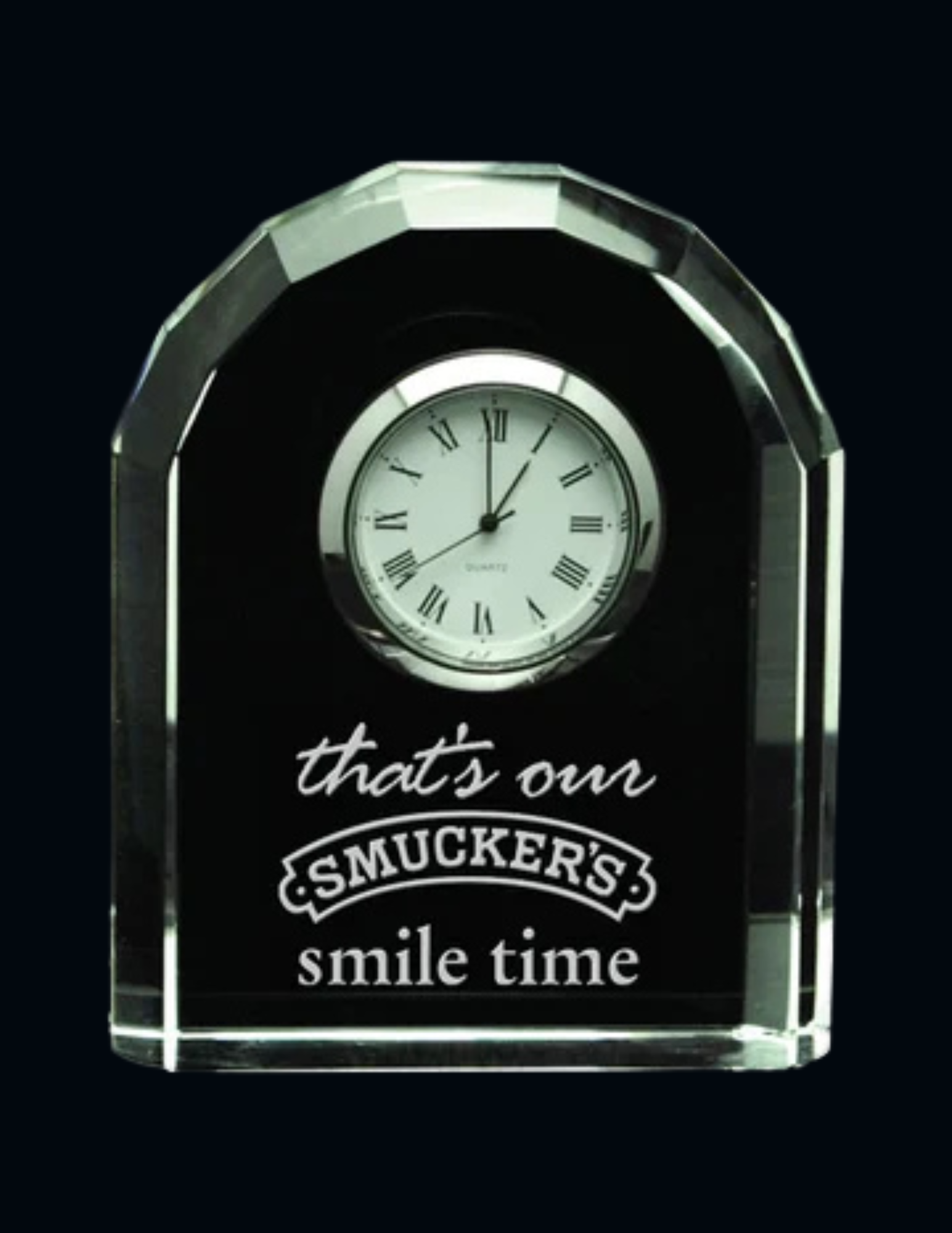 Citadel Optic Crystal Clock 3.875"x4.5" (Includes Engraving)