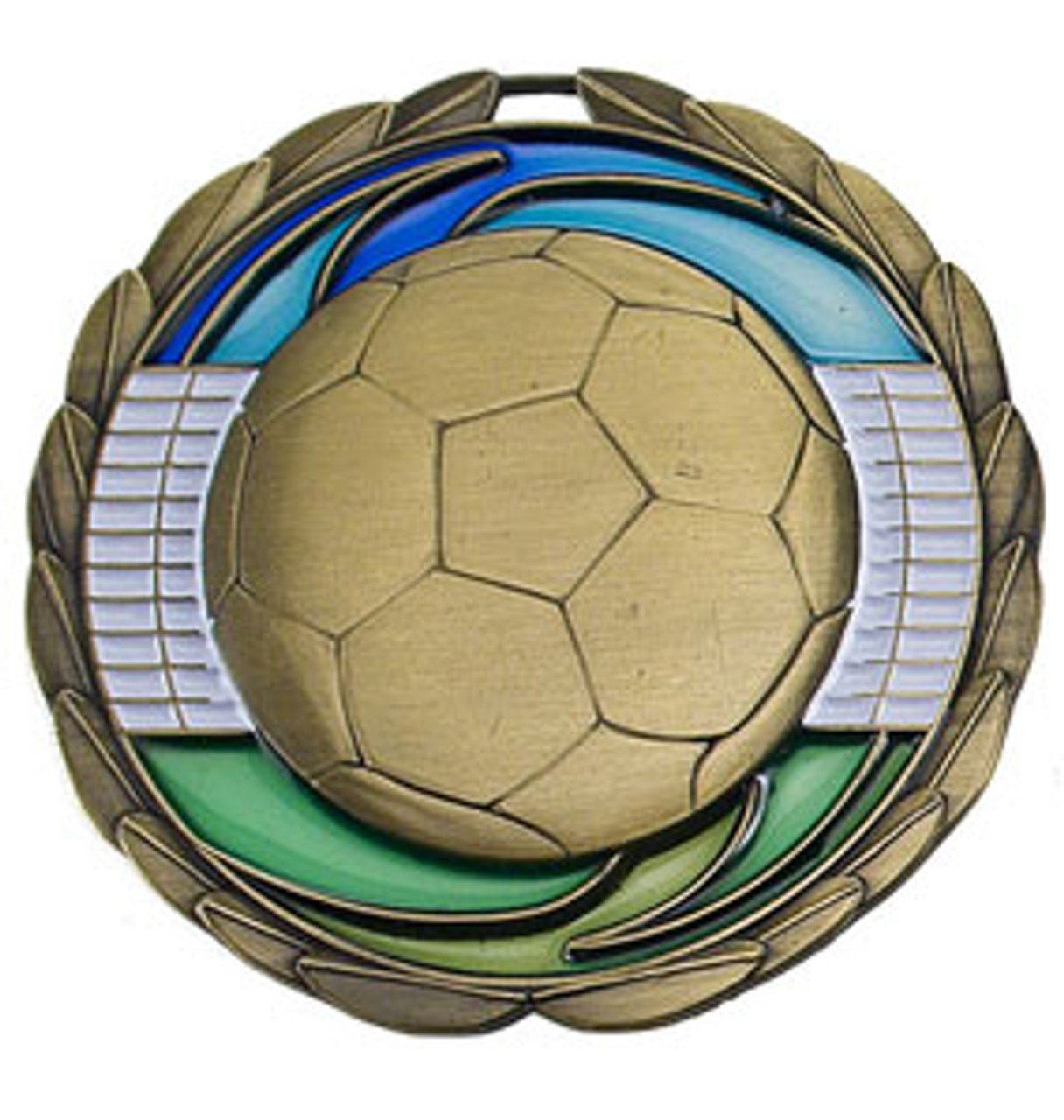 Soccer Color Epoxy Medal 2.5" (Includes Ribbon)