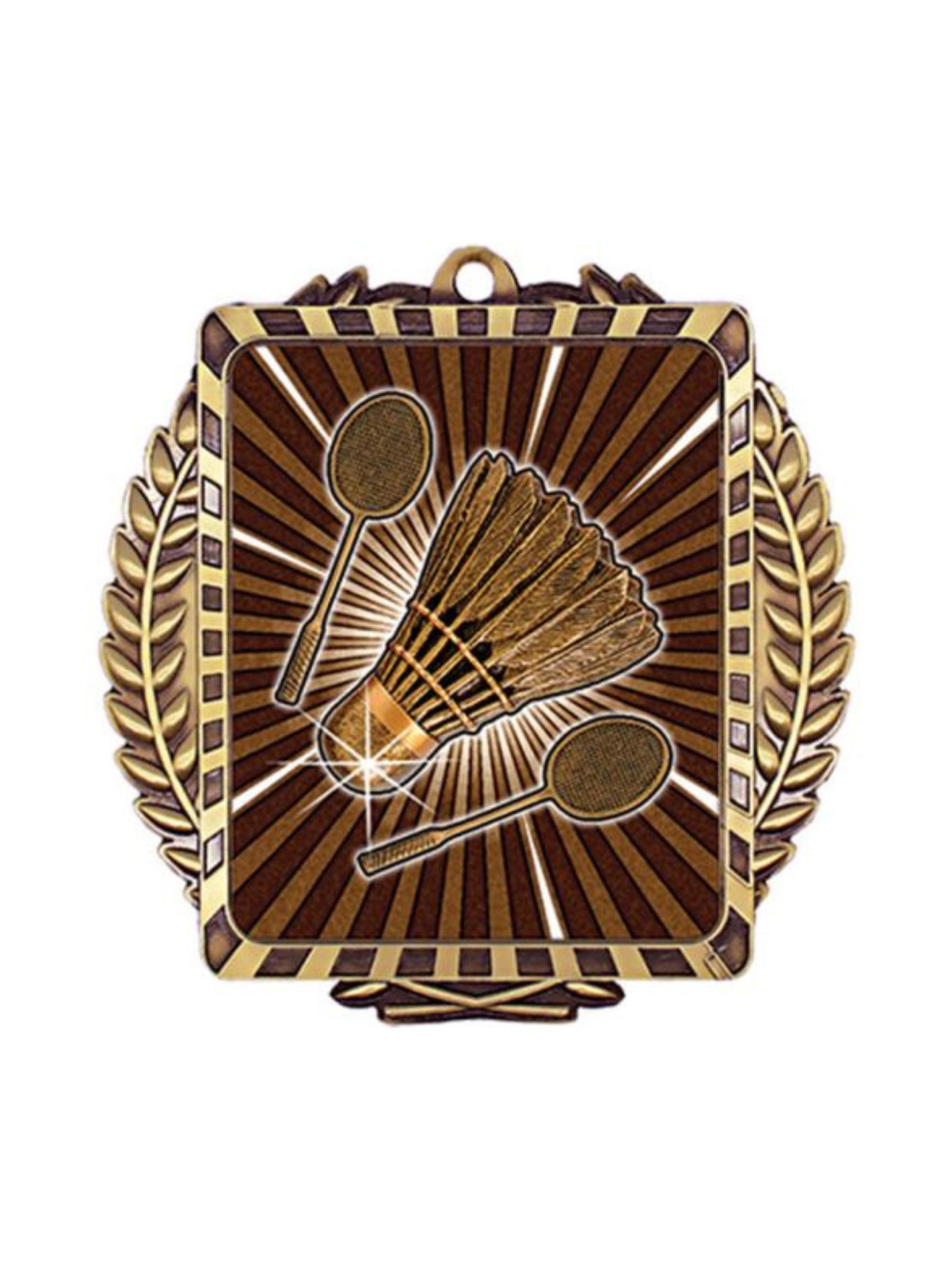 Lynx Badminton Medal 3.5" x 3.5" (Includes Ribbon)