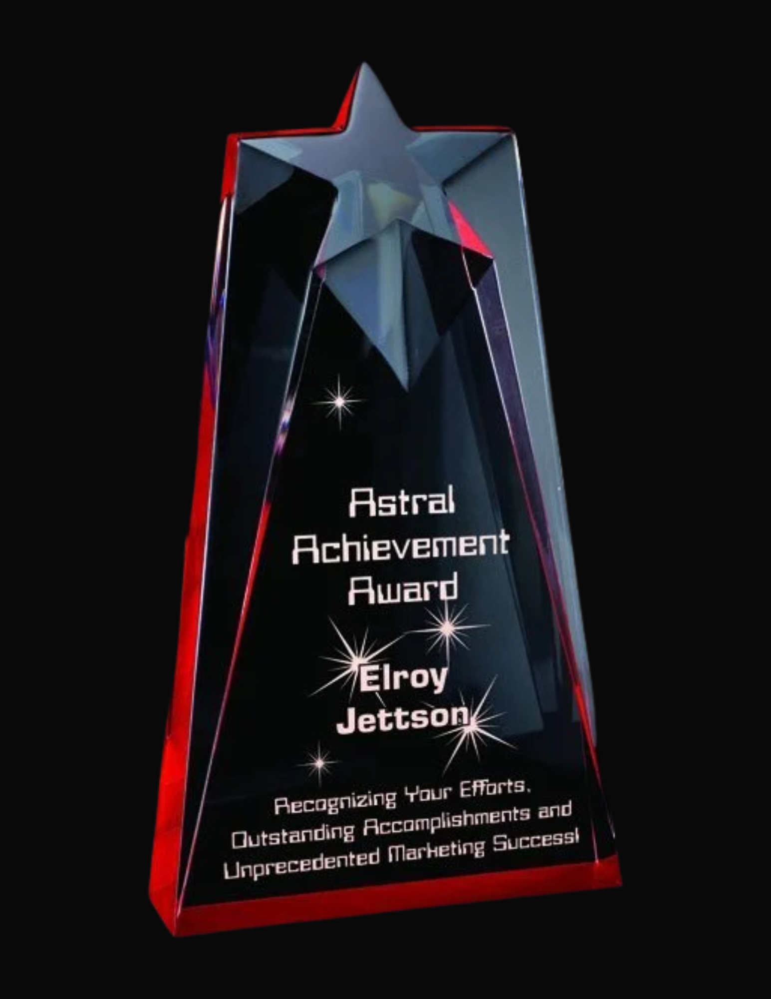 Astral Acrylic Award- 3 Sizes, 3 Colors (Engraving Included)