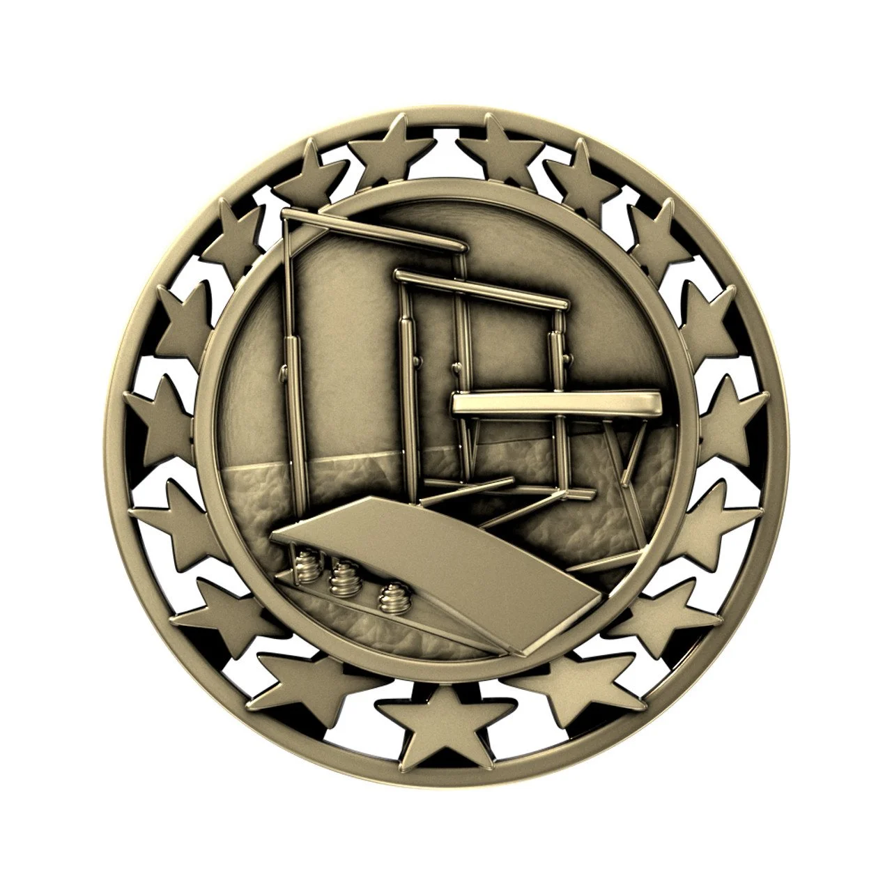 Gymnastics Star Medal 2.5" (Includes Ribbon)