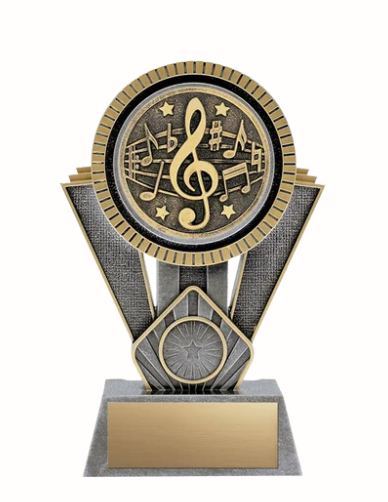 Apex Resin Music Trophy- 4 Sizes, 2 Colors (Includes Engraving)