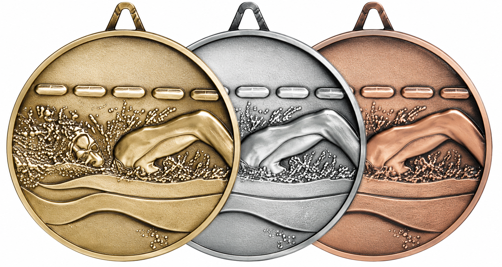 Heritage Male Swimming Medal 2.5" (Includes Ribbon)