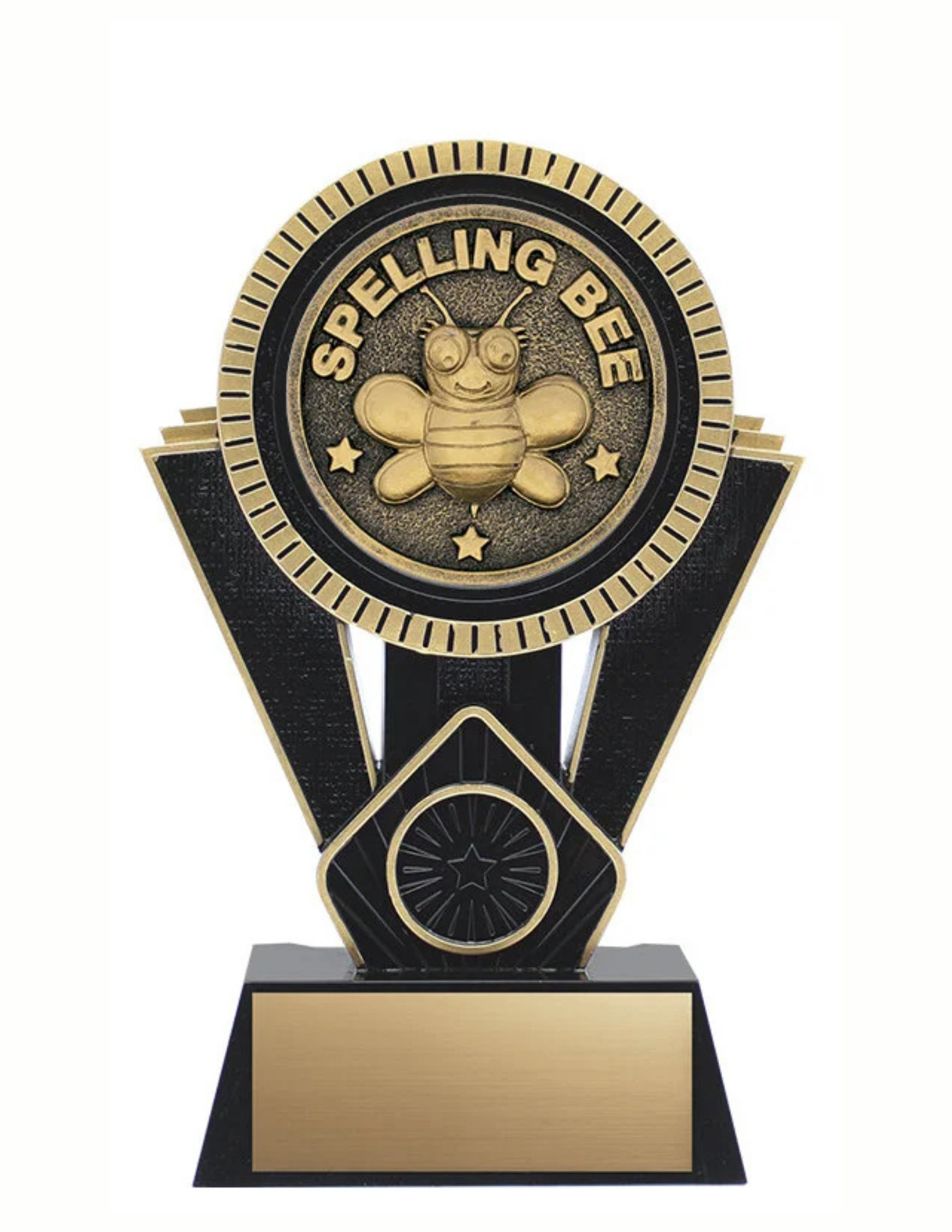 Apex Spelling Bee Resin Trophy- 4 Sizes, 2 Colors (Includes Engraving)