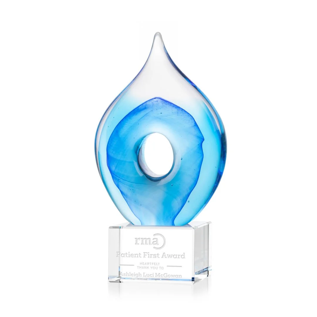 blue art glass