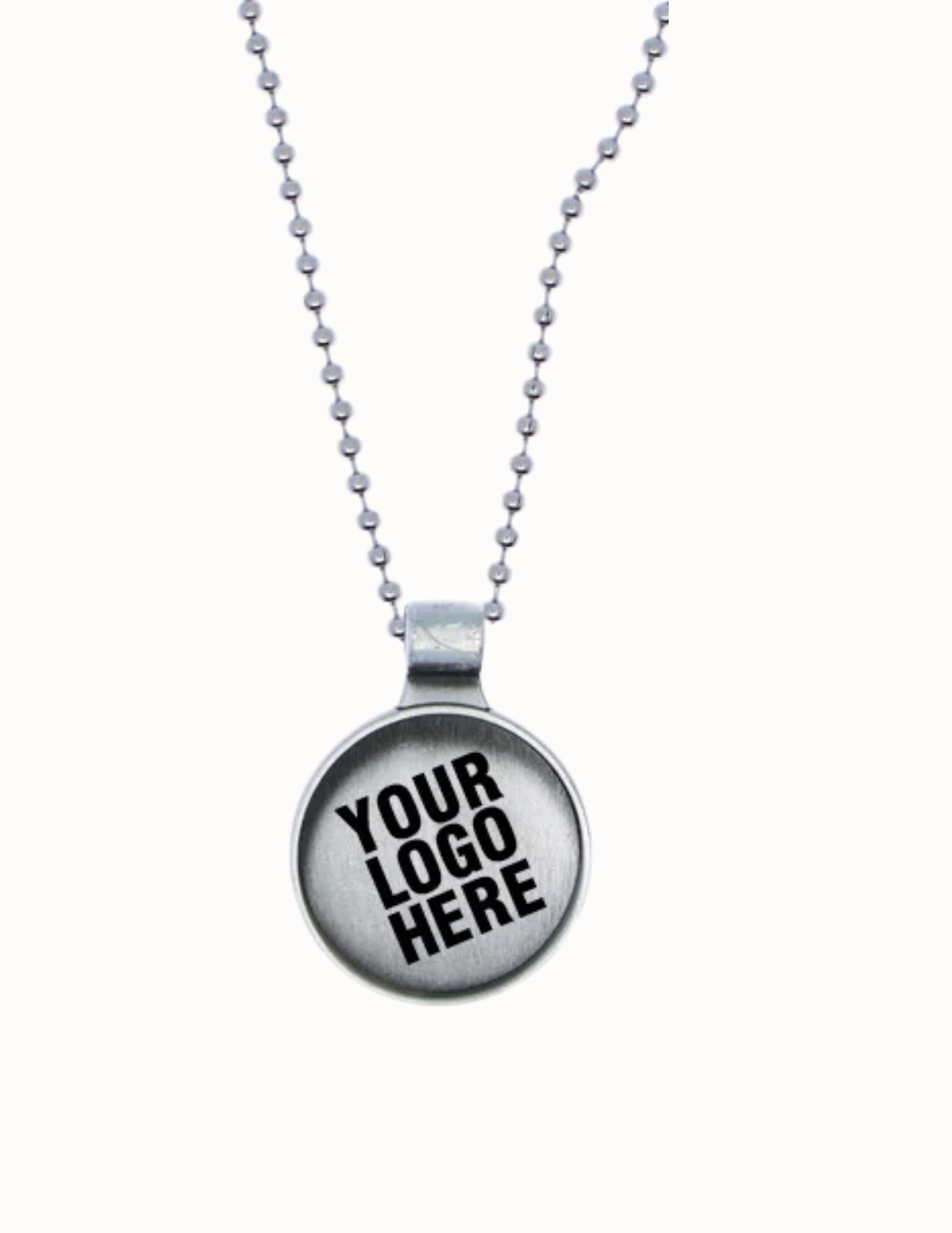 Custom Hockey Necklace (Includes Logo/Beaded Chain)