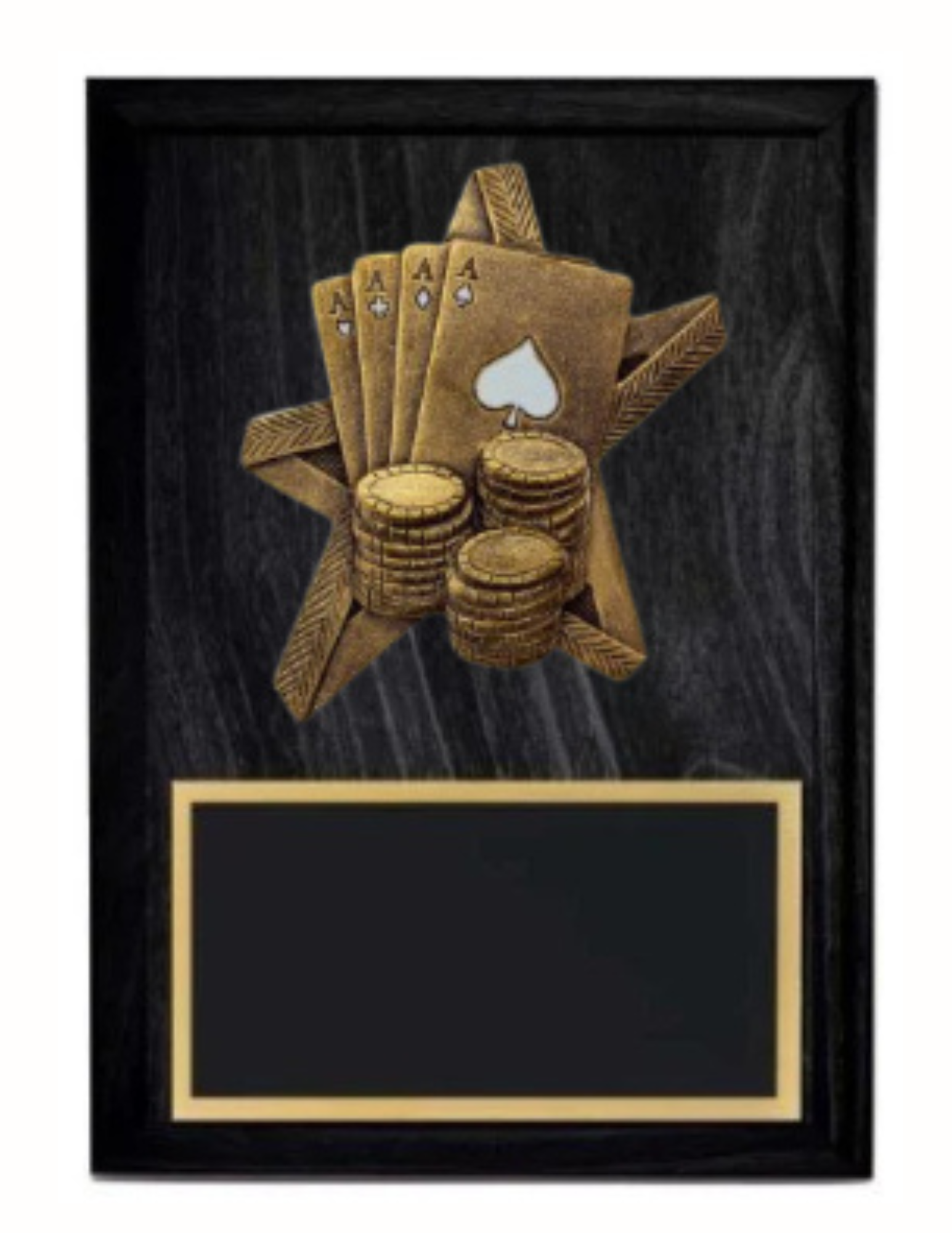 Pro Star Poker Plaque- 2 Sizes (Includes Engraving)