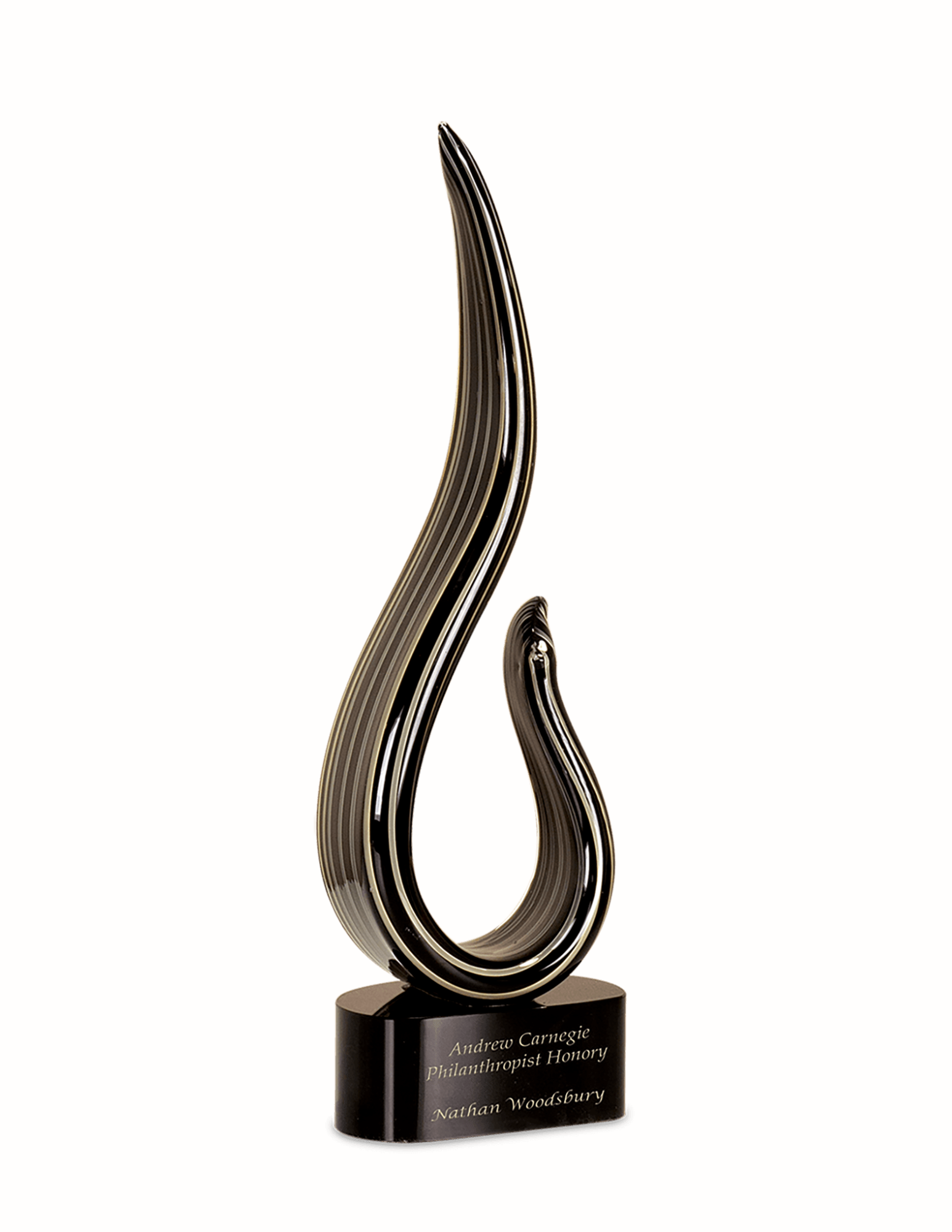 curved art glass award