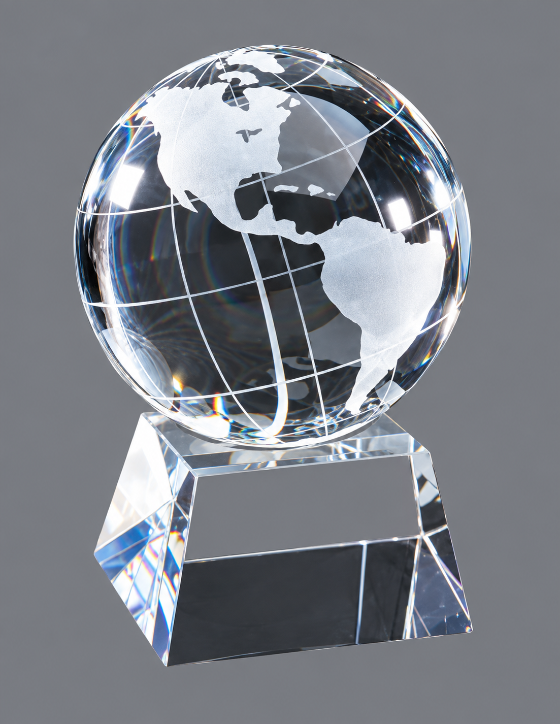 Global Standard Crystal Award- 3 Sizes (Includes Engraving)
