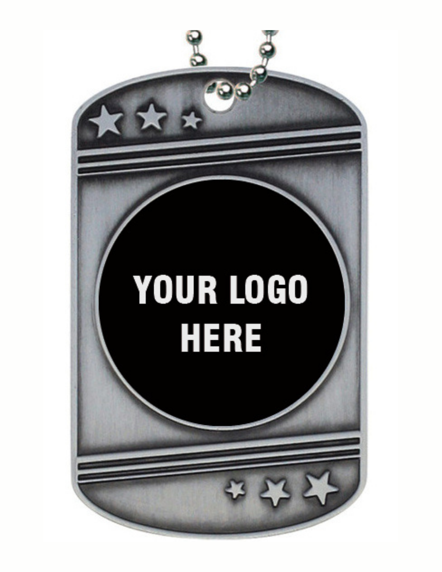 Custom Dog Tag 2" (Includes Beaded Chain)