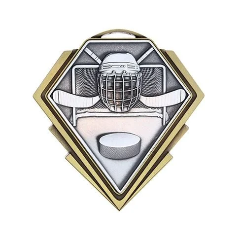 Diamond Series Hockey Medal 3" (Includes Ribbon)
