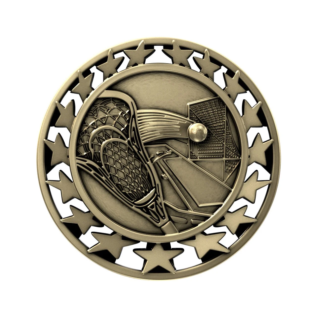 Lacrosse Star Medal 2.5" (Includes Ribbon)