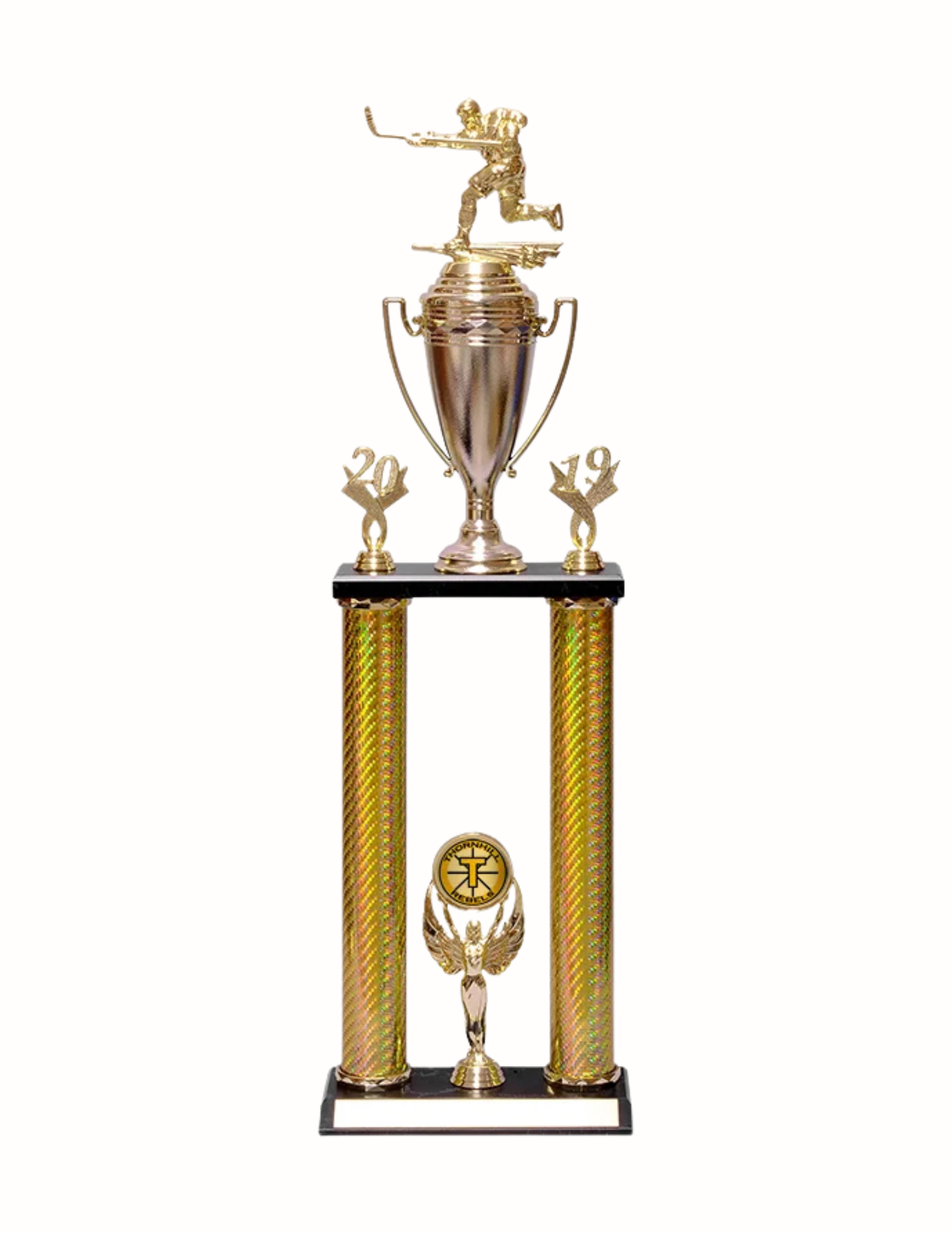 2 Post Large Hockey Trophy- 3 Sizes (Engraving Included)