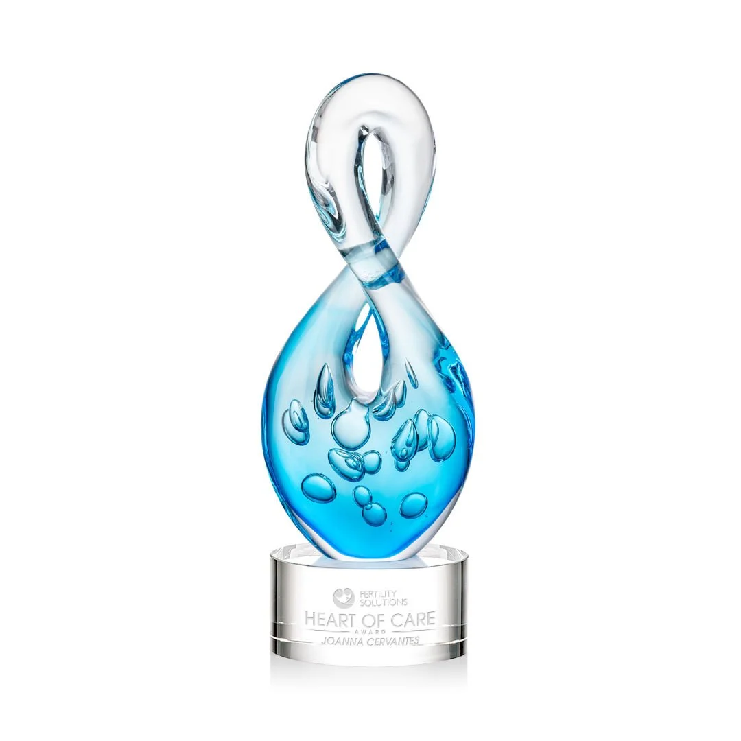 infinity water art glass