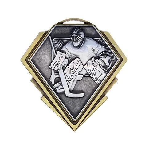 Diamond Series Hockey Goalie Medal 3" (Includes Ribbon)
