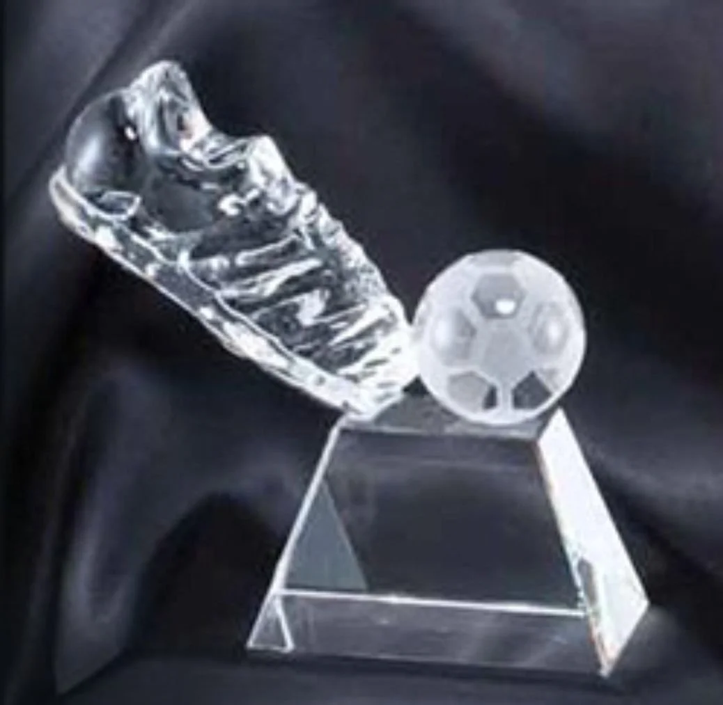 Crystal Soccer Boot Award- 2 Sizes (Includes Engraving)