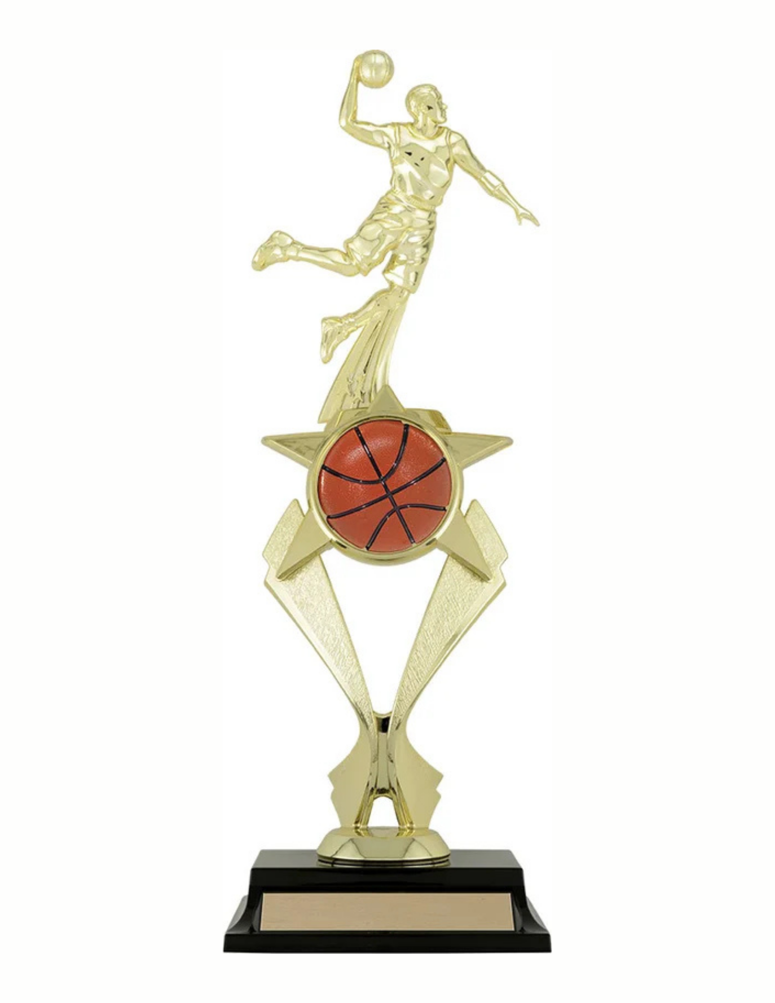 Gold Plastic Basketball Trophy