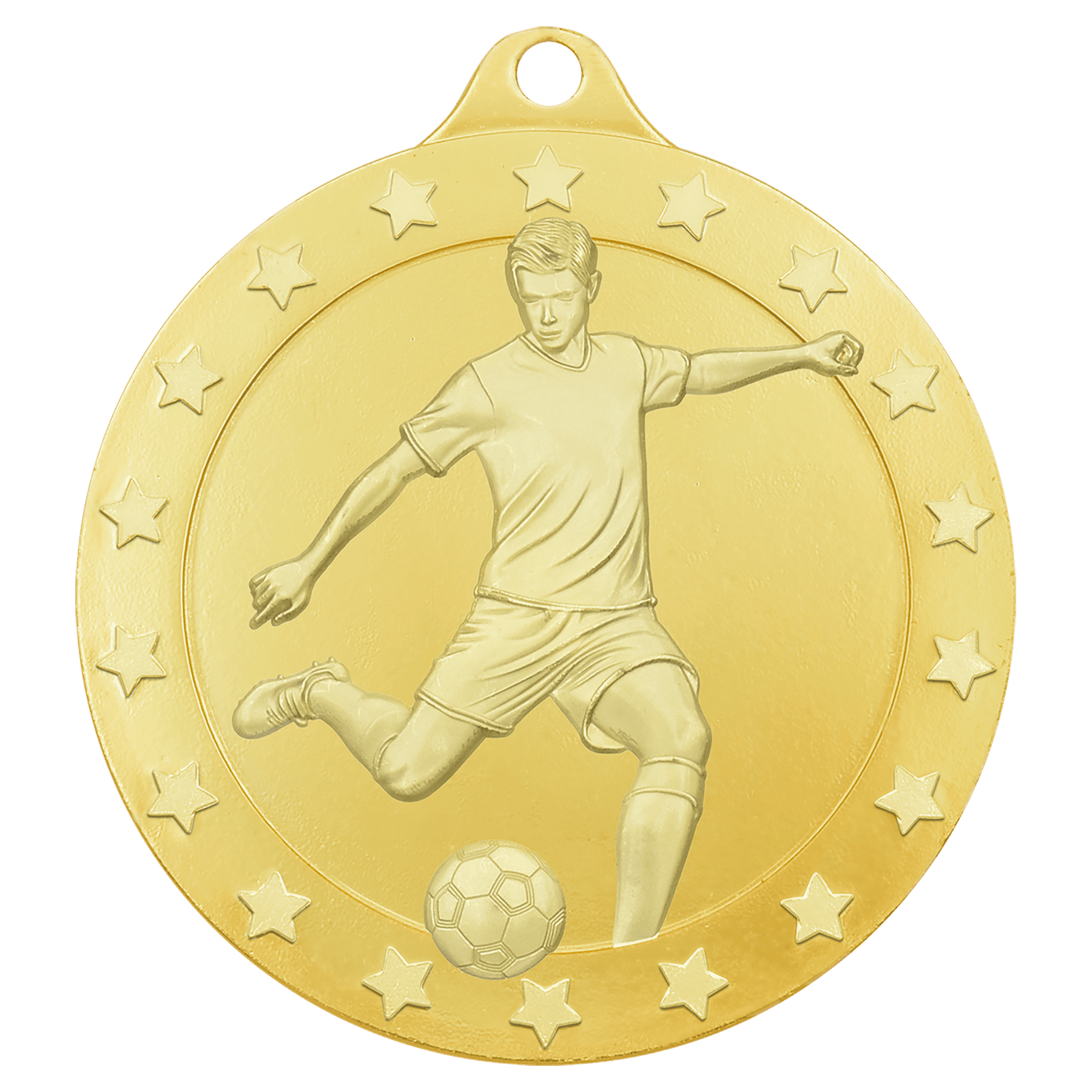 Radiance Male Soccer Medal- 2 Sizes (Includes Ribbon)