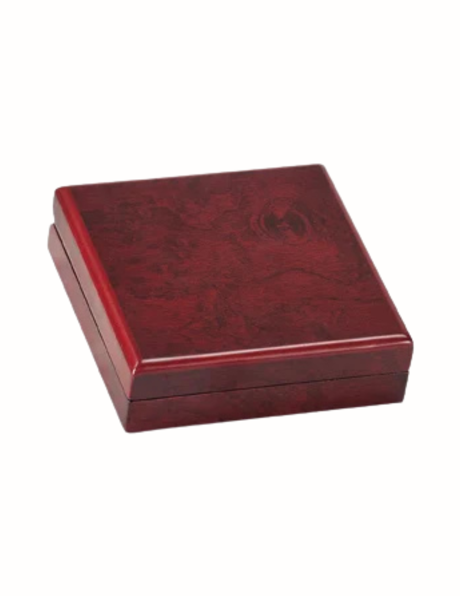 4 1/4" x 4 1/4" Rosewood Finish Medal Box (Includes Engraving)