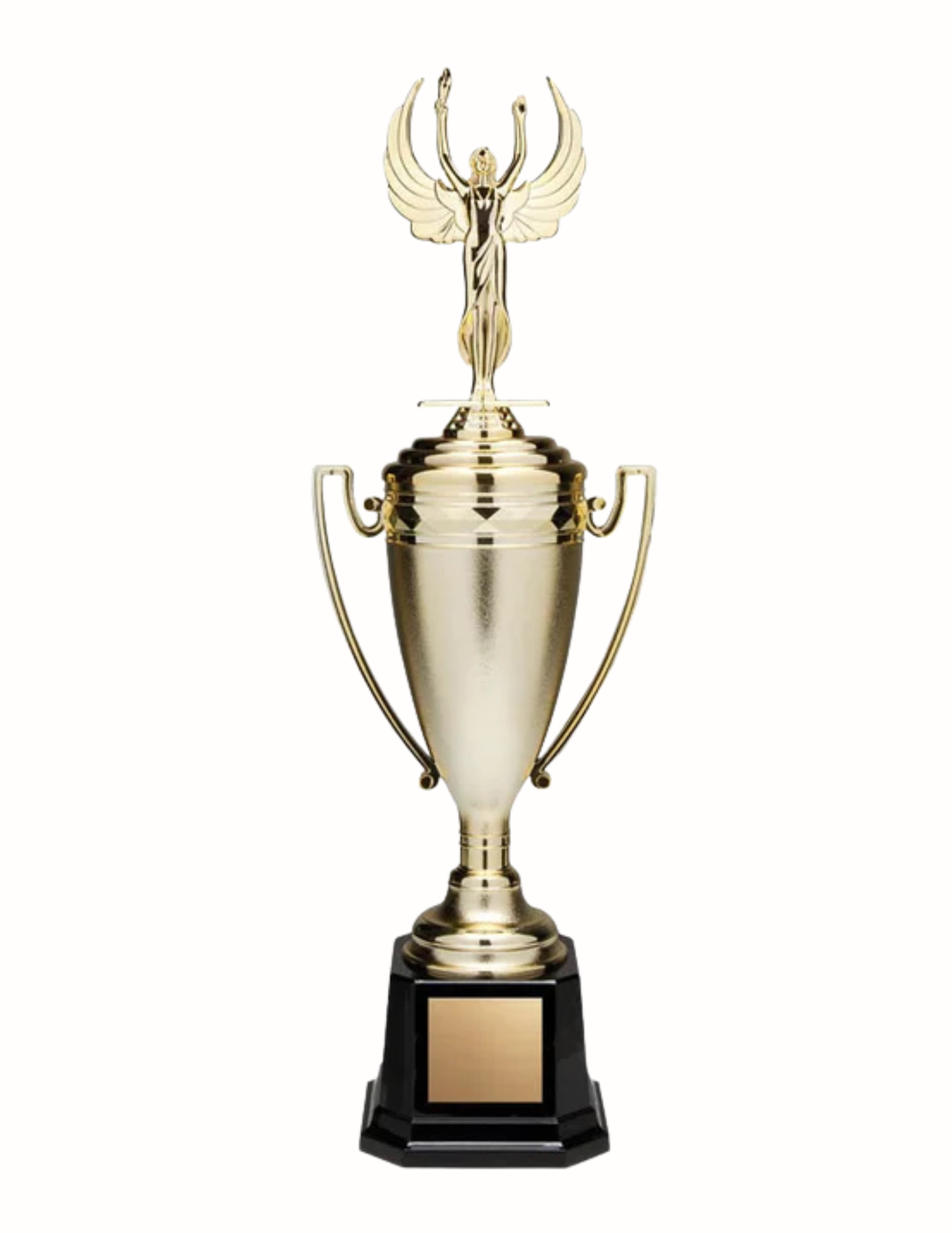 Classic Series Gold Plastic Cup- 5 Sizes, Choose Your Topper (Includes Engraving)