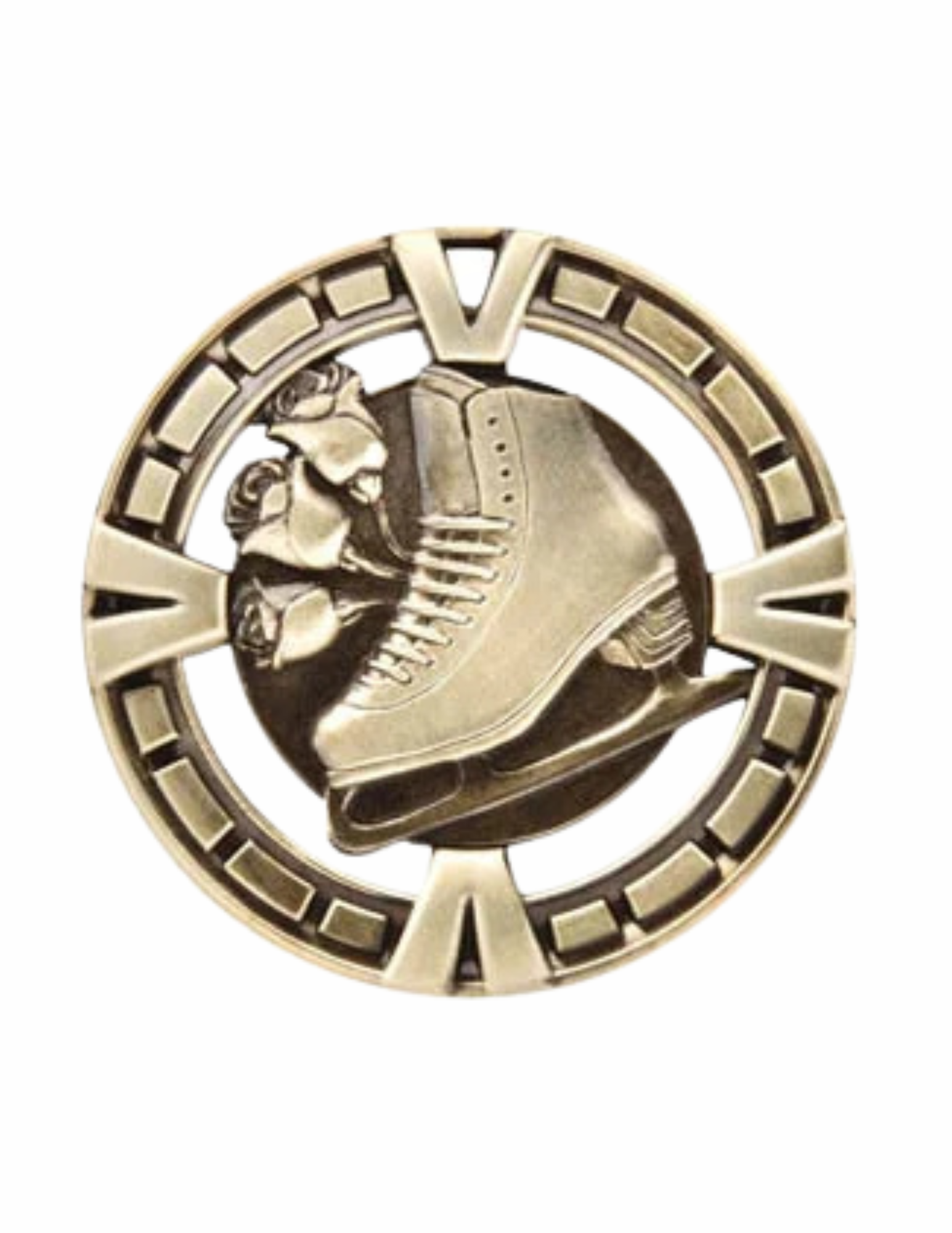 Varsity Figure Skating Medal 2.5" (Includes Ribbon)