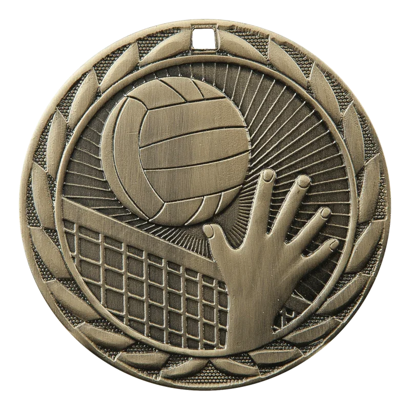 Volleyball Iron Medal 2" (Includes Ribbon)