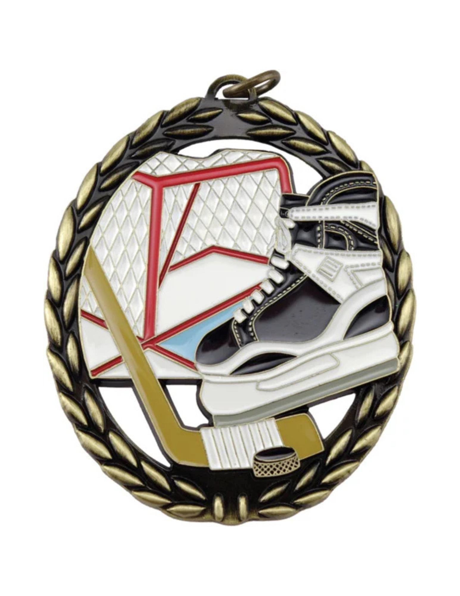 Negative Space Hockey Medal