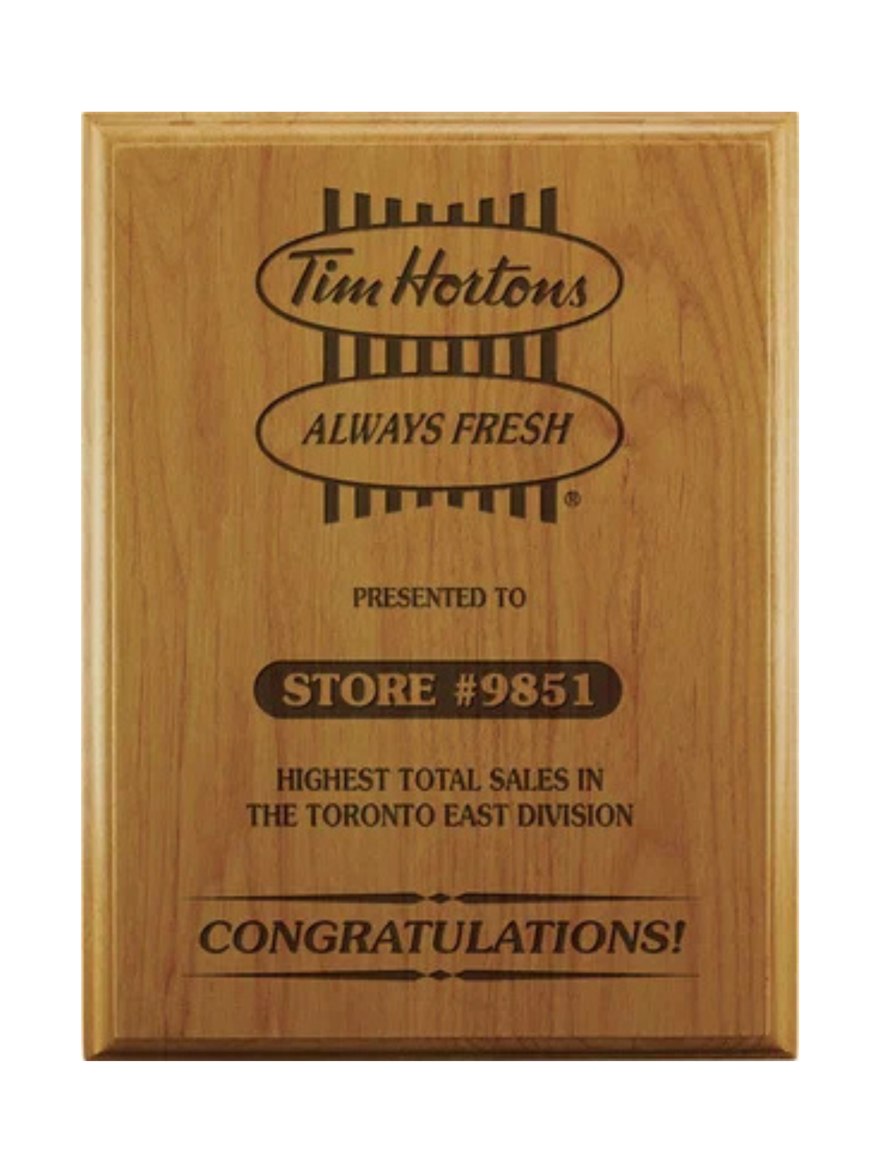 Classic Red Alder Plaque Lasered on Wood- 4 Sizes (2 Custom Options)
