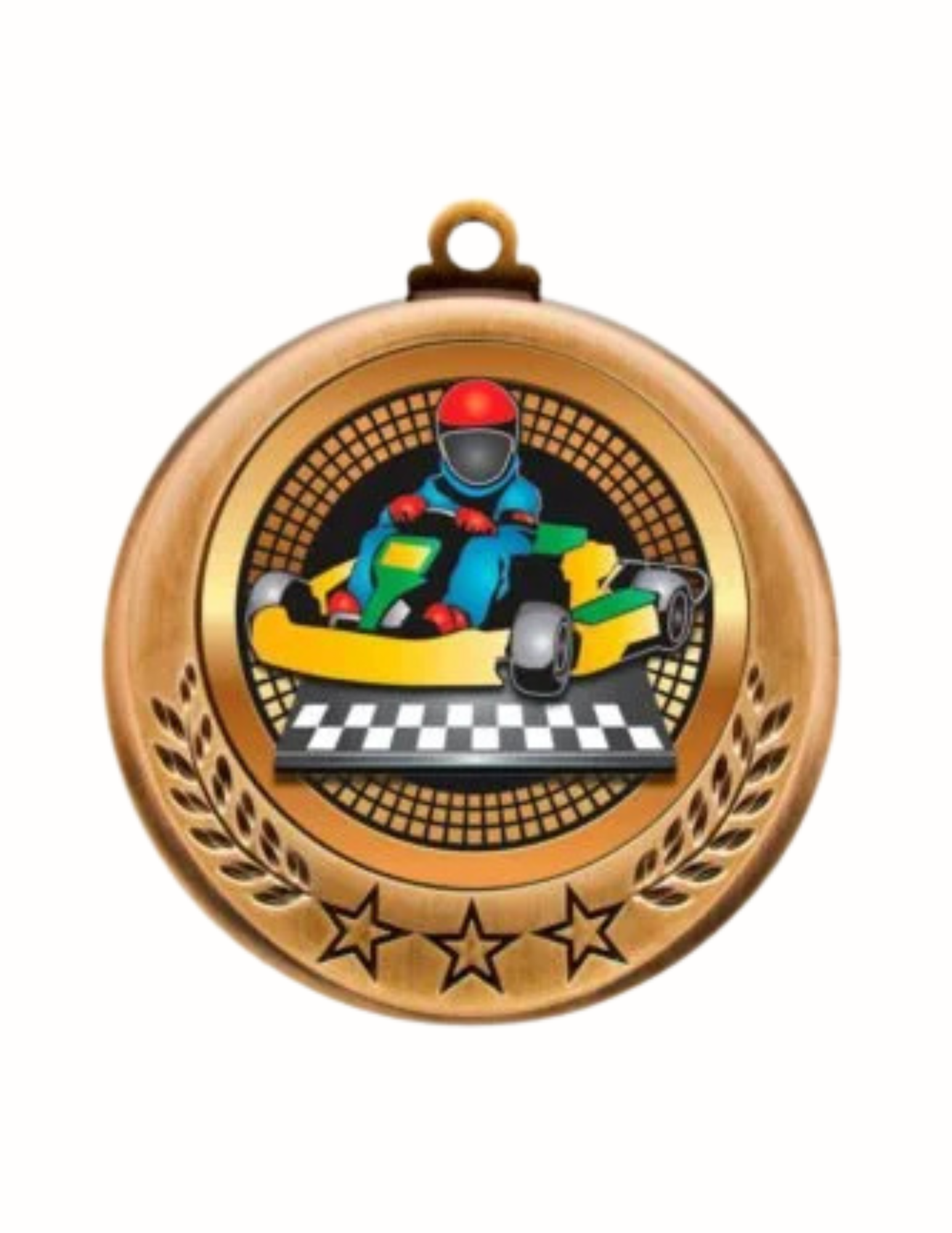 Spectrum Series Go Kart Medal- 2 Sizes (Includes Ribbon)