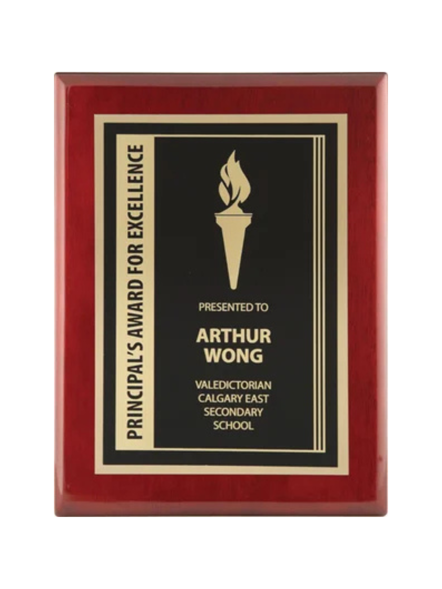 Rosewood Piano Finish Plaque- 2 Sizes (2 Custom Options)