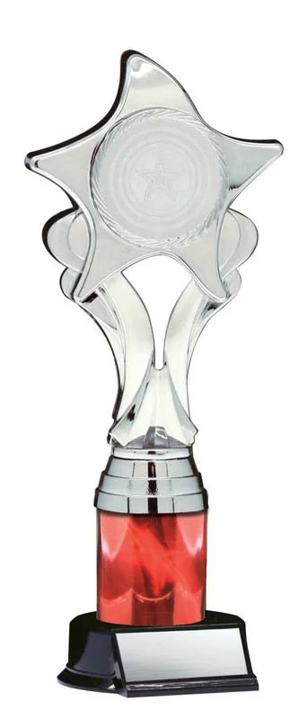 Silver Nova Star Custom Trophy- 3 sizes, 2 colors (Includes Engraving)