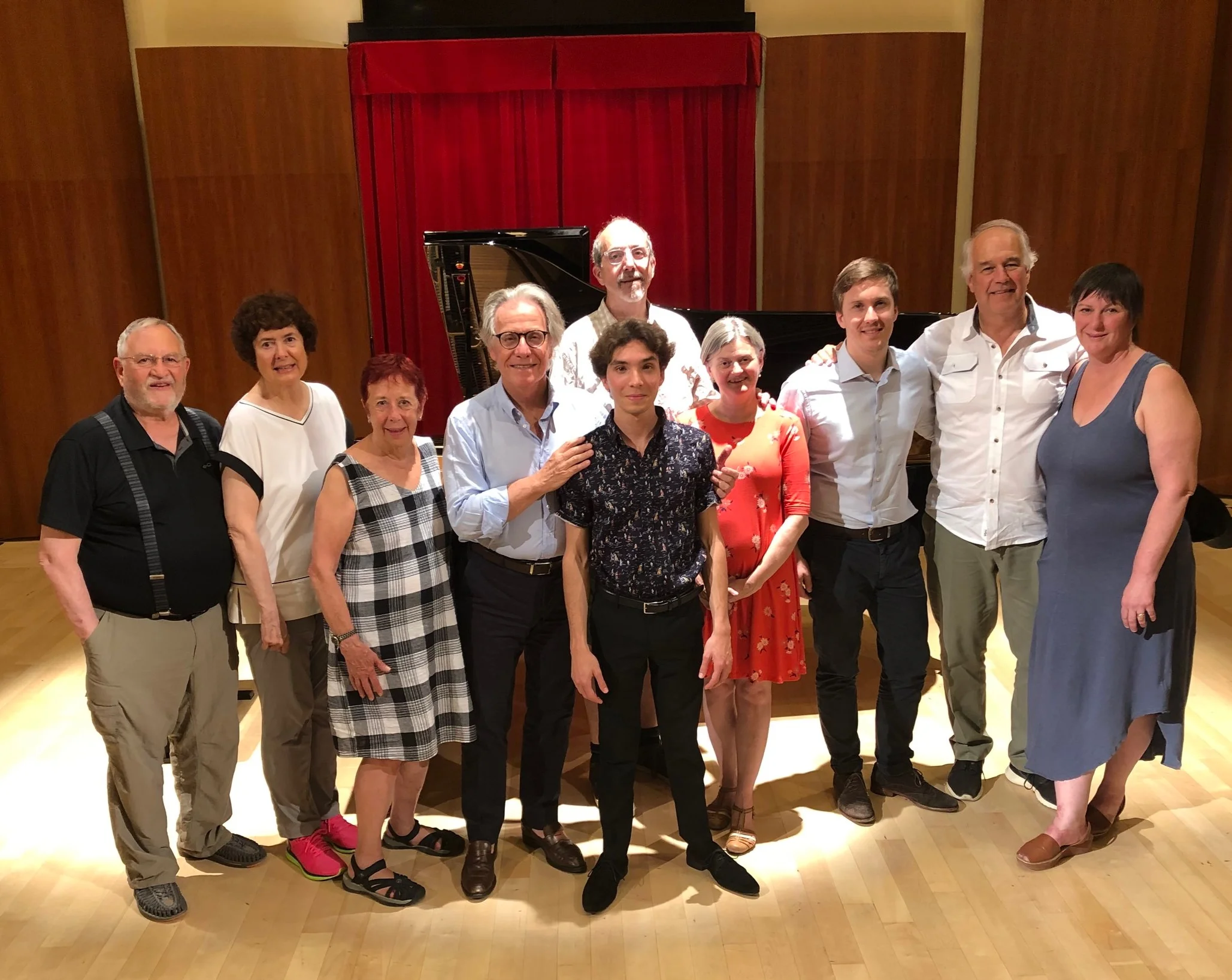 (L to R) Jim Stringer, Ellen Bucek, Carole Alexander, Paolo Fazioli, Jonathan Ferrucci, Dan Wasil, Ellen Bergstone Wasil, Luca Fazioli, Michael McCulloch and Maryellen Hockensmith.