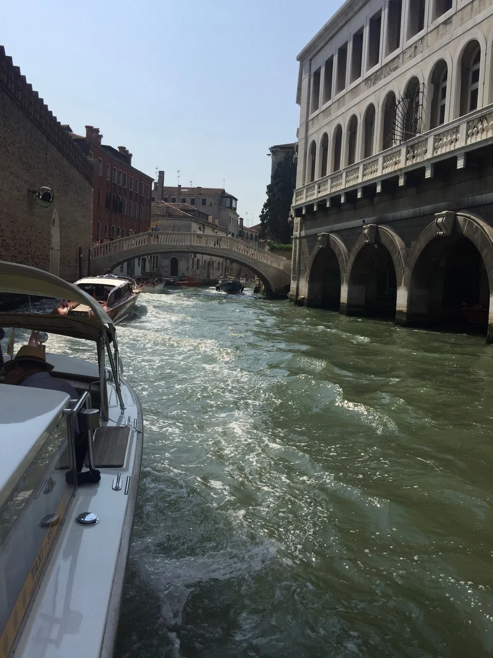 A view from the private watertax along the Grand Canal