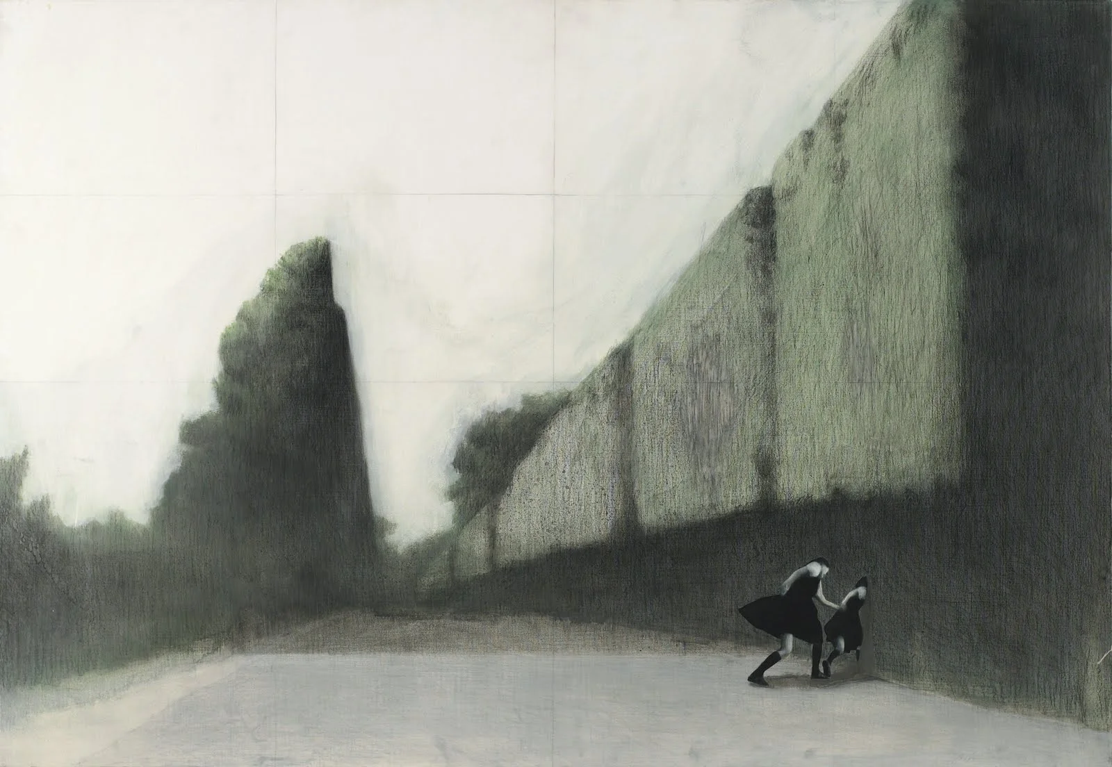 08-2006 위안에 관한정원 162cm x 112cm  charcoal, oil.jpg