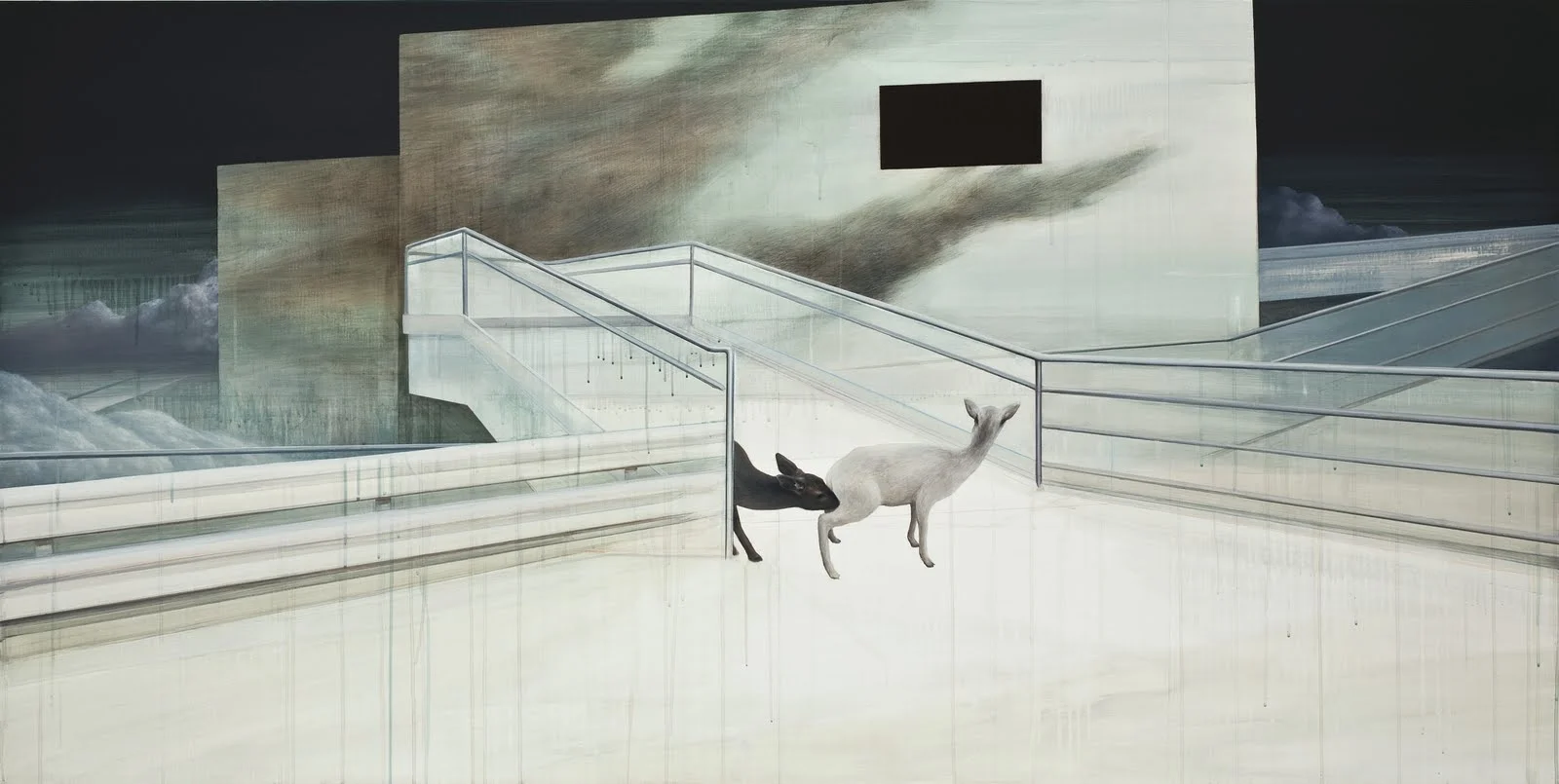 김신영01 . 'After-image';overbridge . acrylic, charcoal, oil on canvas. 97×194cm. 2009.jpg