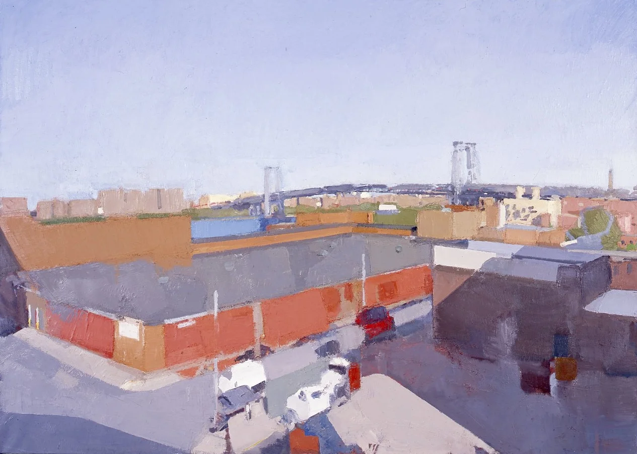 View From the Studio, Brooklyn , 2001 — 2006, oil on linen, 68 x 95 in