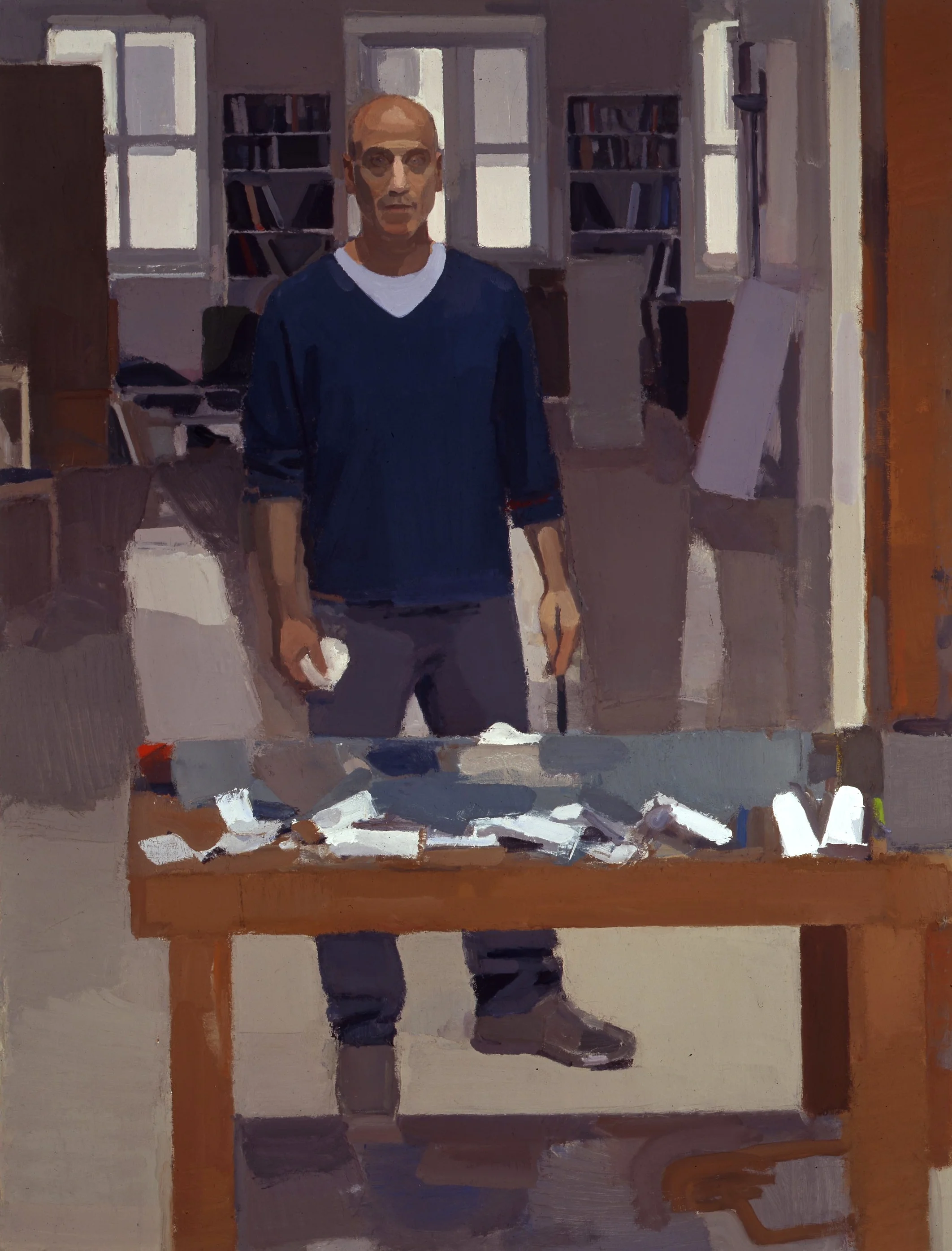 Self Portrait, 2009, oil on linen, 66" x 50" 