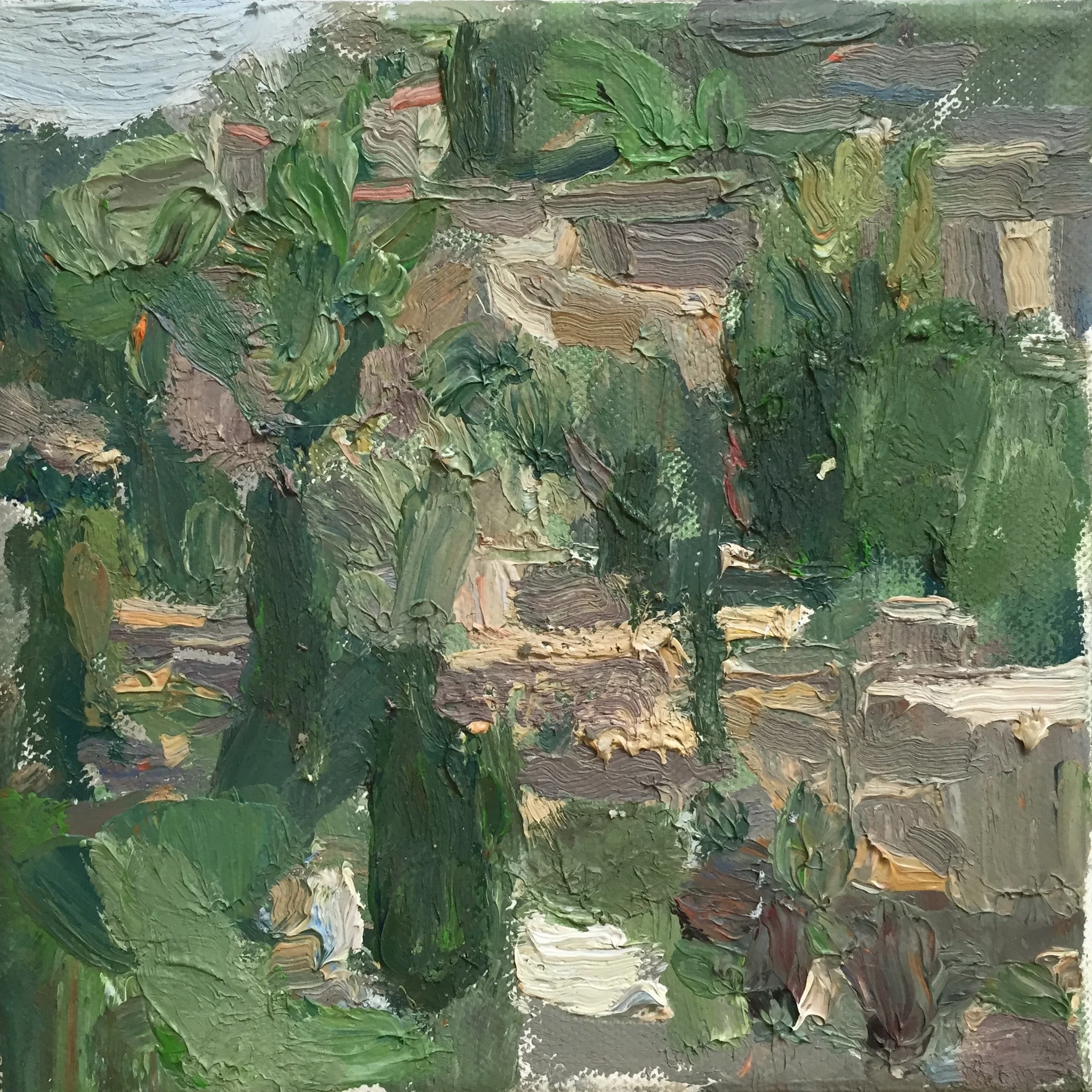 Ein Kerem 5, 2015, oil on canvas, 7.75x 7.75 in