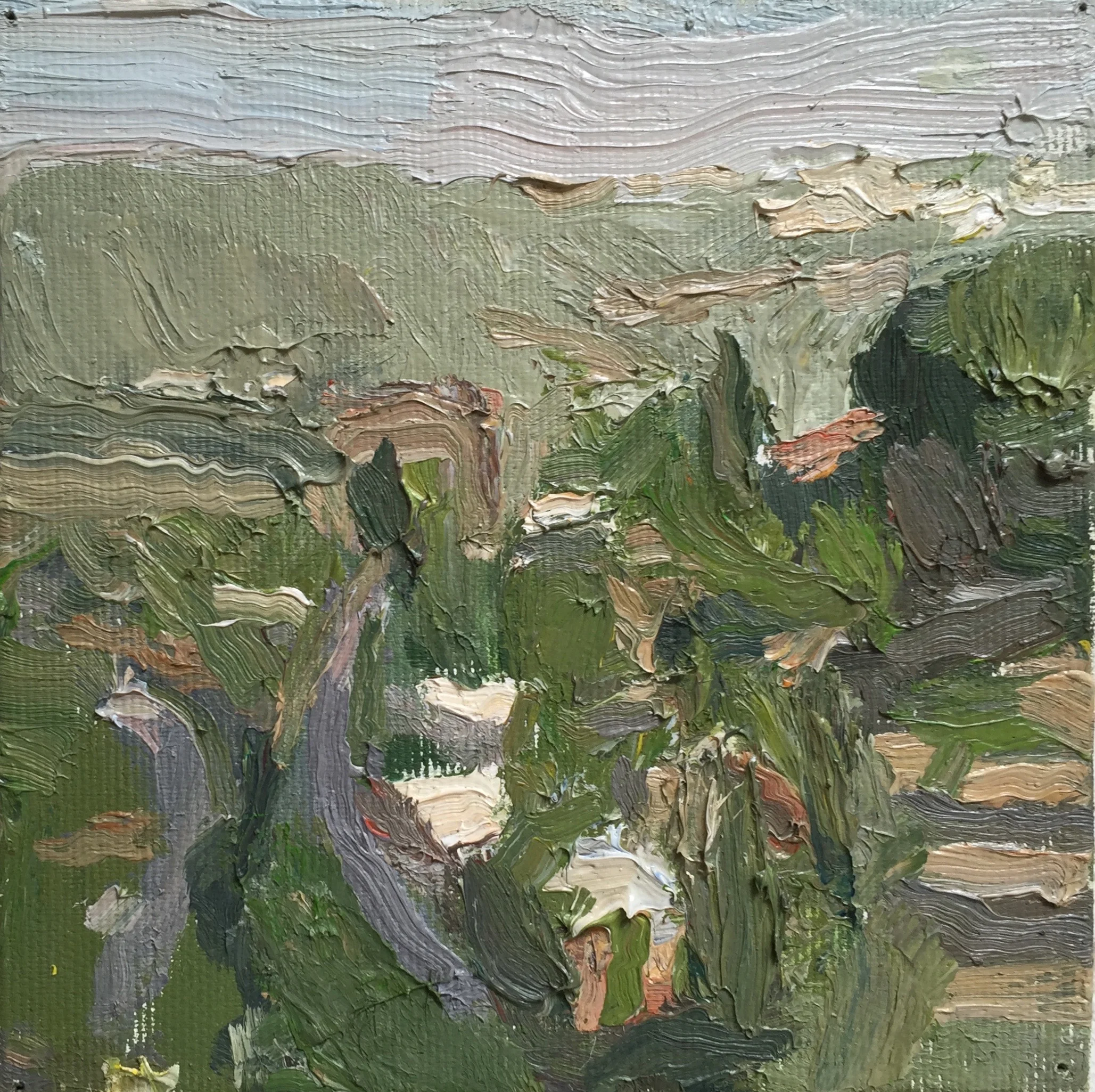 Ein Kerem 10, 2015, oil on canvas, 6x 6 in